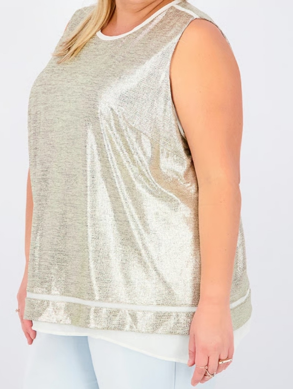 Calvin Klein Sleeveless Blouse - Picture 2 of 7